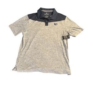 Penn State Colosseum Gray and Black Men's Polo Shirt Size L
